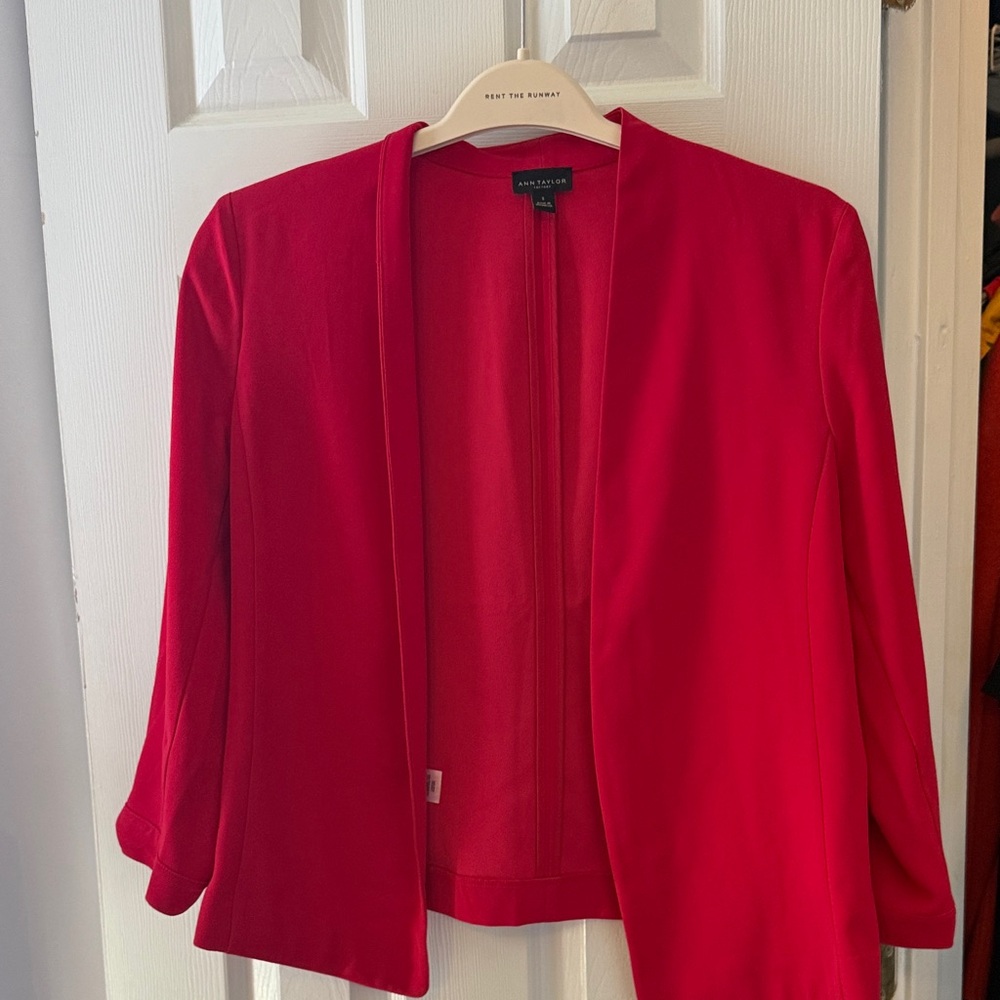 Ann Taylor Vibrant Red Blazer